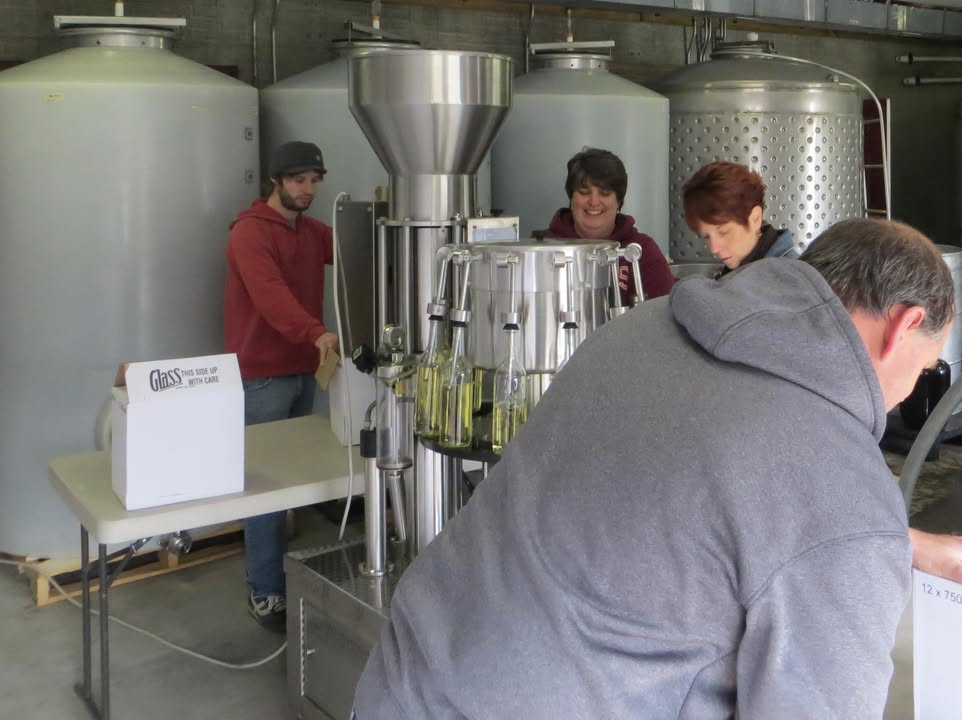 Bottling Vidal Blanc. Chardonnay is next!
