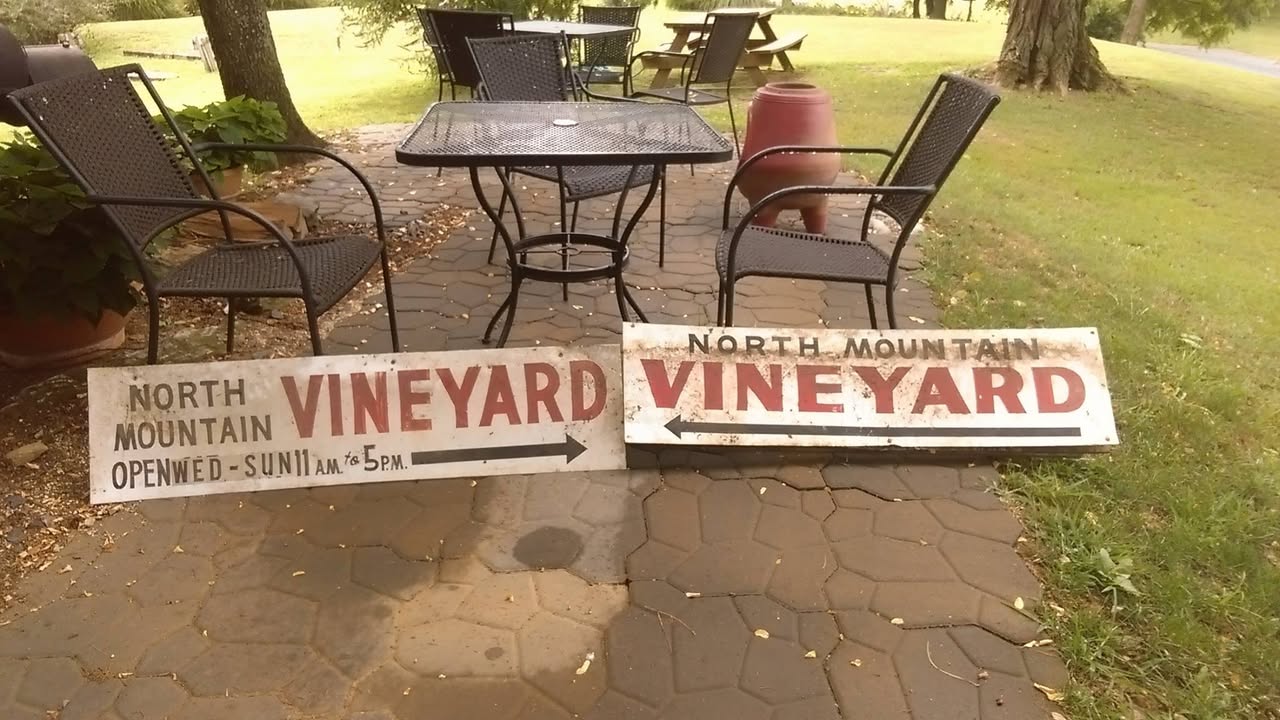 We found some of the orignial navigation signs from way back when! #NmtnVineyard #35yearsandstillgoing