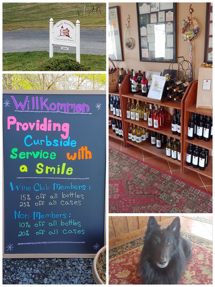 Ms. Krista & John, the Wine Maker are here to assist you with your 🍷 purchase. Bottles and cases only. Curbside pickup. Please call ahead.