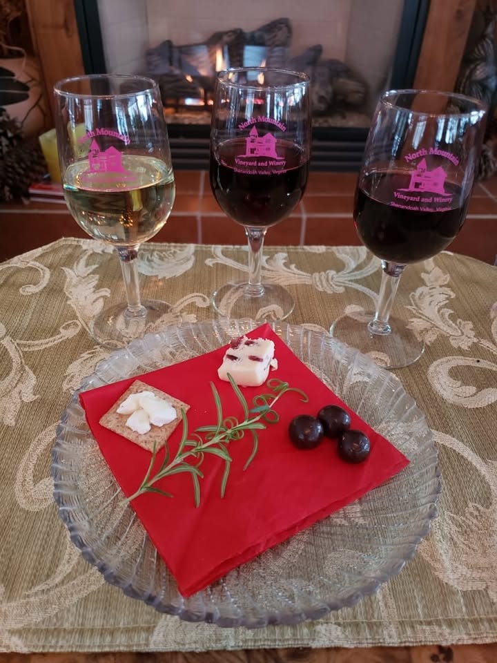 'Love the Wine You're With' a seated, guided, pairing event on Saturday, February 12 from 11-2. Reservations are required for each of the 6 time slots(on the 1/2 hour). $15 per person. Singles, couples, and groups up to 10 welcome.