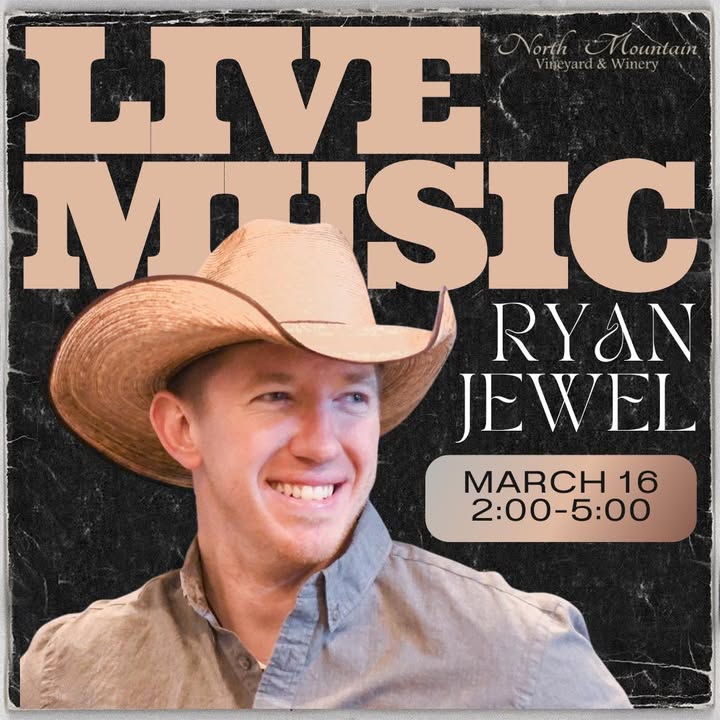 Join us on Saturday, March 16 for your listening pleasure with singer/songwriter and Nashville recording artist Ryan Jewel. He just released his 3rd album and is working on his 4th! Ryan will be entertaining us as we hold our annual chili cook-off! Come taste some delicious chilis and sip on one of our wines that complements these flavors.