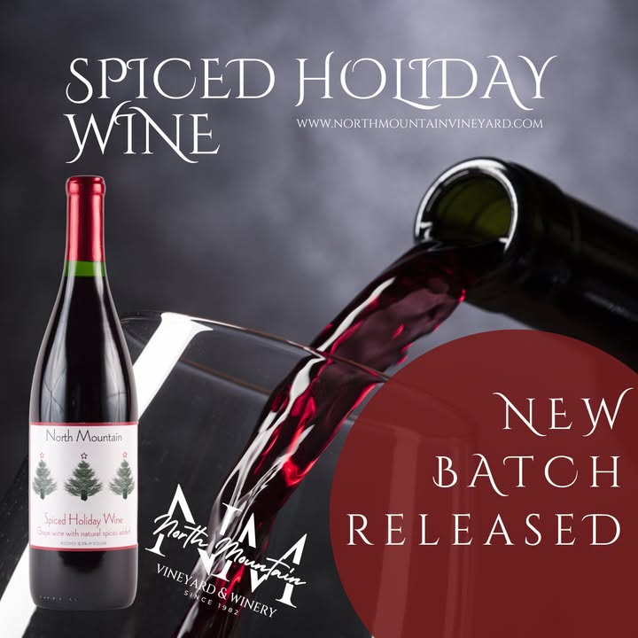 Cozy Up This Winter (and Summer!) with Our Spiced Holiday Wine ❄️☀️ This isn't your ordinary wine! Our newest batch of Spiced Holiday Wine is perfect for two seasons: Winter: Heat it up by the fire for a cozy and comforting treat. Simply pop the cork and gently warm it on the stovetop. Summer: Chill it down and create a refreshing sangria! Add some citrus fruits, apples, and your favorite summery touches. Don't miss out on this versatile wine! Celebrate the Winter Solstice this Saturday with a glass (or two!) ✨ #NorthMountainVineyardandWInery #SpicedHolidayWine #WinterSolstice #CozyNights #SummerSangria #VersatileWine