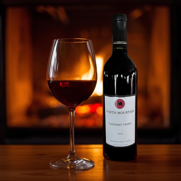 🍷 Wine Spotlight: 2023 Cabernet Franc 🍷 Our 2023 Cabernet Franc is a true expression of our vineyard and terroir. Made from 100% Cabernet Franc and aged 10 months in French oak, this wine is medium-bodied, spicy, and beautifully balanced with firm acidity. ✨ Tasting Notes: Dried herbs, red raspberry, cherry, and subtle earthy tones 🌱 Terroir Driven: Grown on ribbon rock soils of limestone and clay, adding structure and complexity to every sip. Perfect for cozy evenings, hearty meals, or sipping fireside. Stop by the tasting room and enjoy a glass with us, we’re open Wednesday-Sunday 11-5! #NorthMountainVineyard #CabernetFranc #ShenandoahValleyAVA #VirginiaWine #WineSpotlight #DrinkLocal