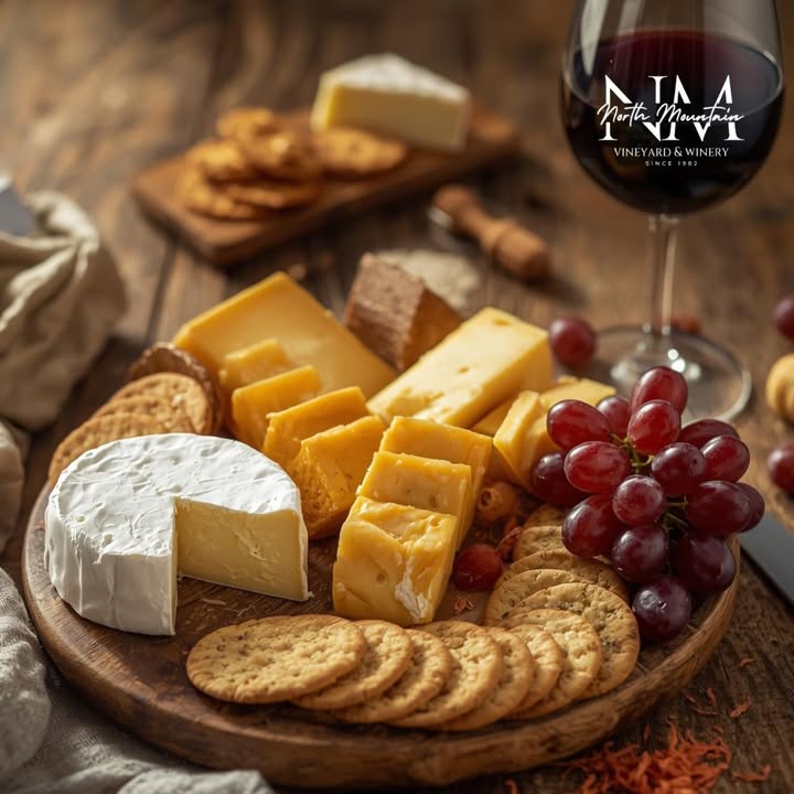 🎉 National Cheese Lover Day - Tuesday, January 20th! 🧀🍷 Today we’re celebrating all things cheese with a wine & cheese pairing guide featuring some of our favorite North Mountain Vineyard wines: 🌸 Whites & Rosé Grüner Veltliner: Goat cheese, feta, or fresh mozzarella (currently out of stock – we’ll update once it’s bottled!) Chardonnay: Brie, camembert, or Parmesan (currently out of stock – we’ll update once it’s bottled!) Riesling: Munster or semi-soft alpine cheeses Zweigelt Rosé: Burrata, havarti, or mild cheddar 🍷 Reds Zweigelt Red: Gouda, gruyère, or Jarlsberg Cabernet Franc: Sharp aged cheddar, smoked gouda, or asiago Claret (Bordeaux-style blend): Manchego, comté, or aged gruyère Petit Verdot: Aged cheddar, parmesan, or pecorino 🧀 Cheese Board Tips: Match texture & intensity, add nuts, fruit, and crackers, and serve cheeses at room temperature for the best flavor. We’re closed today, but you can shop our wines online and pick them up at the winery starting Wednesday! Celebrate National Cheese Lover Day with your favorite pairings at home. 🥂 #VirginiaWine #VirginiaWineCountry #VAWinery