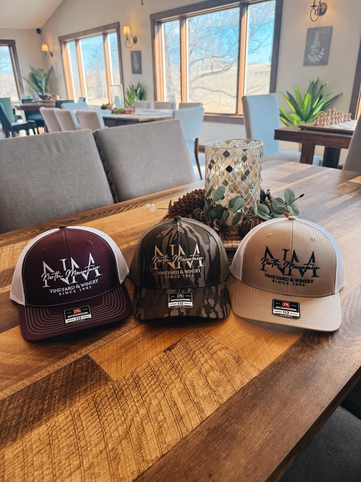 We’ve got hats in stock! Our winery hats are available now for $30 each. Huge thank you to Teresa at Cozy Creations by Teresa, LLC for creating these for us, we love how they turned out! 🍇🍷 Which one’s your favorite? Tell us in the comments!