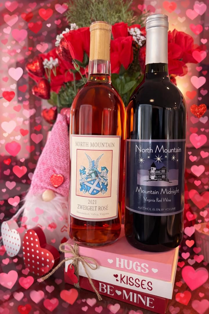 ❤️Valentine’s Week Specials at North Mountain Vineyard & Winery Love is in the air and in your glass 🍷💗 Celebrate Valentine’s Week with sweet savings on your favorite pours! 🌸 Rosé Valentine’s Sale • 25% OFF a case • 20% OFF a bottle 🌙 Mountain Midnight Special • 25% OFF a case Stock up for your Valentine, your Galentine, or just yourself, we fully support self-love and good wine 😉 Come sip, save, and celebrate with us this week! 💕🍷