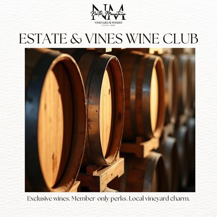 If you drink more than 6 bottles of wine a year, the club already pays for itself 🍷 Why? Because the savings and perks you get as a member end up being more than what you’d spend otherwise. So if you’re already buying wine… you might as well get rewarded for it. •Bottle discounts every time you come in •Quartlery releases •Complimentary glass on club pickup release days •Exclusive member perks & more No hidden fees. Just great wine and even better benefits. We have a club for everyone - white, red, or both 🍇 Join here: https://northmountainvineyard.com/club/