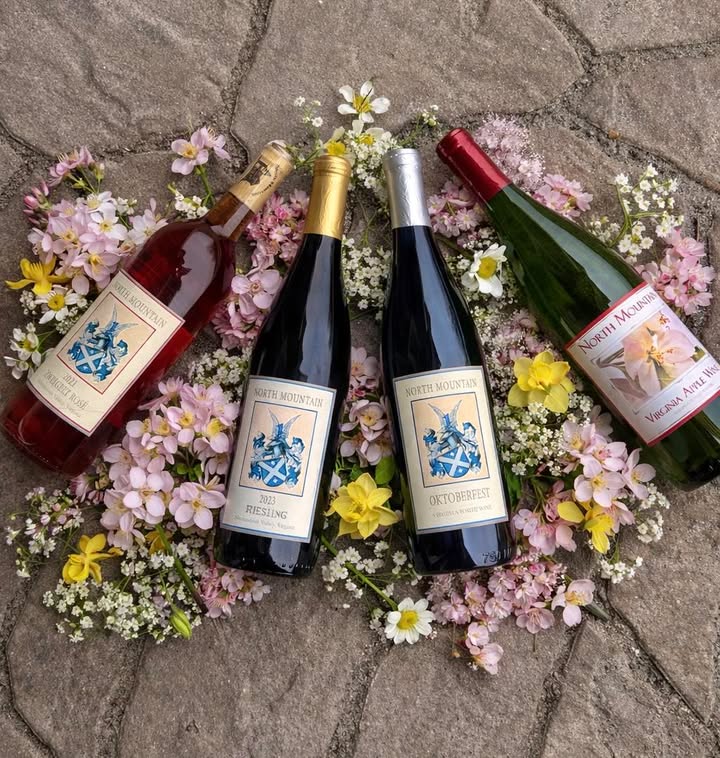 Nothing says spring like good wine and fresh air 🌸🍷 Grab your friends, pick your favorite bottle, and come spend the day with us at North Mountain Vineyard & Winery. #northmountainvineyard #shenandoahvalleywine #loveVA #virginiaisforwinelovers #virginiawine #winery #northmountain #applewine #oktoberfest #zweigeltrose #rieslinglovers